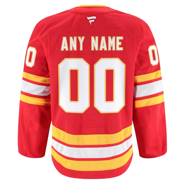 Men's Calgary Flames Fanatics Red Home Authentic Pro Custom Jersey - Image 4