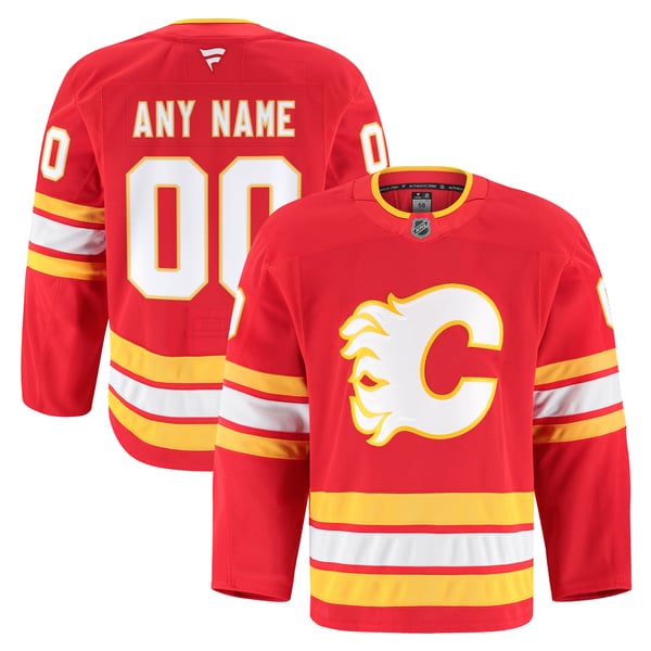 Men's Calgary Flames Fanatics Red Home Authentic Pro Custom Jersey - Image 1