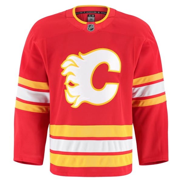 Men's Calgary Flames Fanatics Red Home Authentic Pro Jersey - Image 3