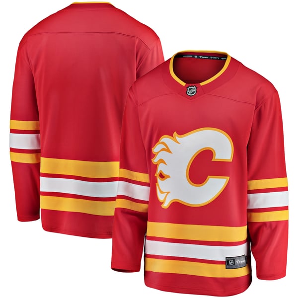 Men's Calgary Flames Fanatics Red Home Breakaway Jersey - Image 2