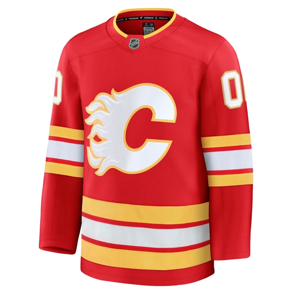 Men's Calgary Flames Fanatics Red Home Premium Custom Jersey - Image 3