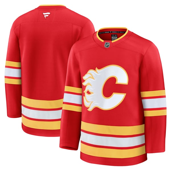 Men's Calgary Flames Fanatics Red Home Premium Jersey - Image 1
