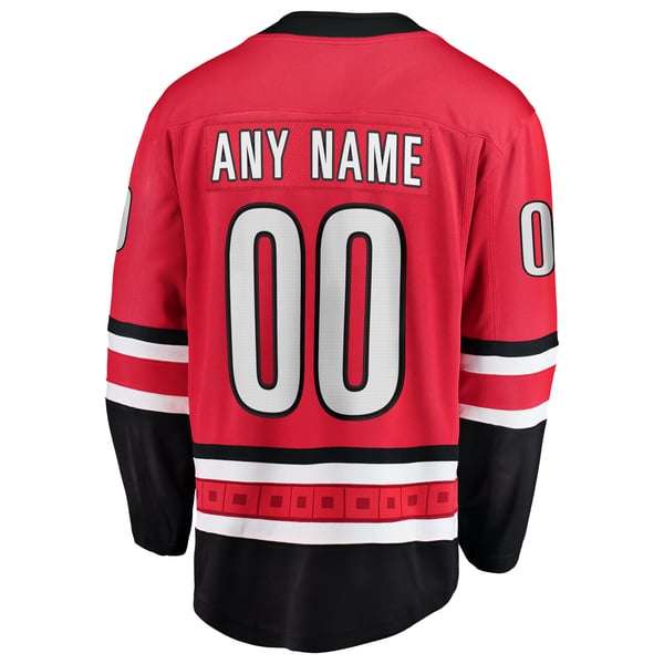 Men's Carolina Hurricanes Fanatics Red Alternate Breakaway Custom Jersey - Image 4