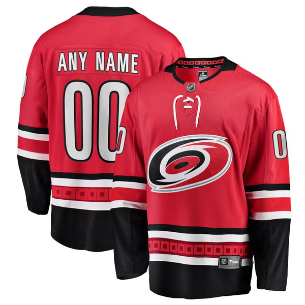 Men's Carolina Hurricanes Fanatics Red Alternate Breakaway Custom Jersey - Image 1