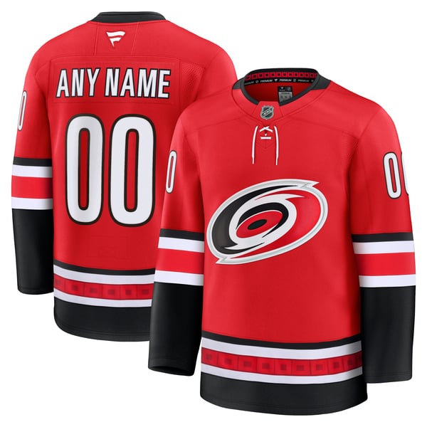 Men's Carolina Hurricanes Fanatics Red Alternate Premium Custom Jersey - Image 1