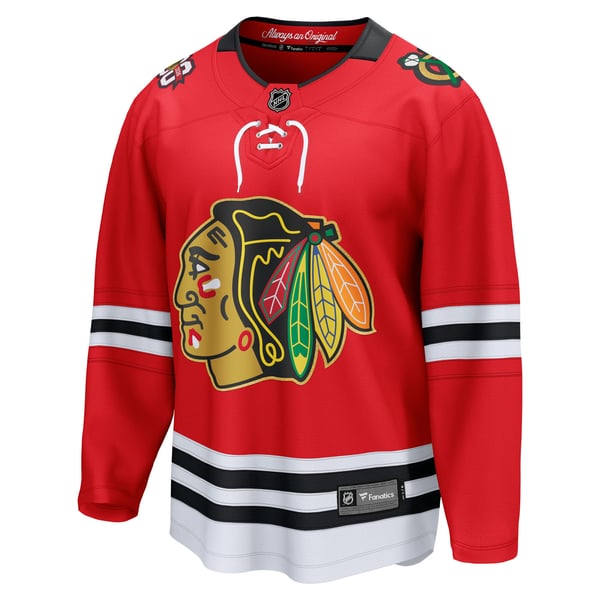 Men's Chicago Blackhawks Fanatics Red Centennial Breakaway Jersey - Image 3