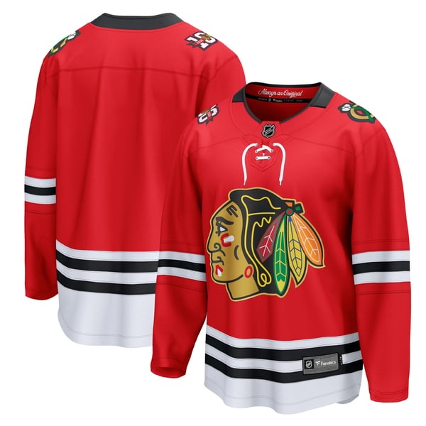 Men's Chicago Blackhawks Fanatics Red Centennial Breakaway Jersey - Image 1