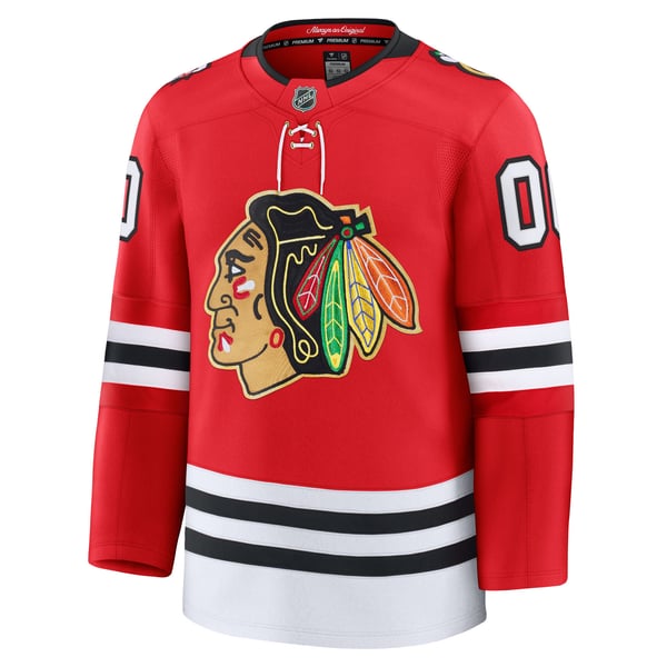 Men's Chicago Blackhawks Fanatics Red Centennial Premium Custom Jersey - Image 3