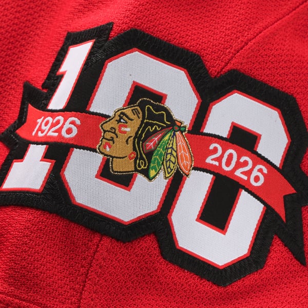 Men's Chicago Blackhawks Fanatics Red Centennial Premium Custom Jersey - Image 6