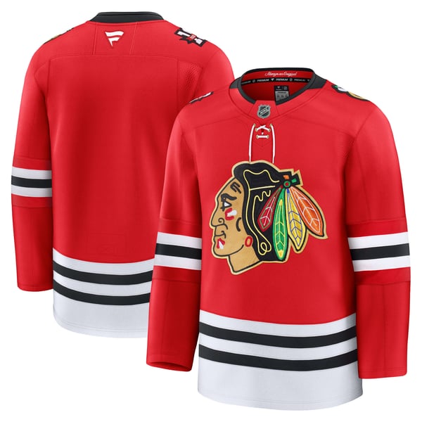 Men's Chicago Blackhawks Fanatics Red Centennial Premium Jersey - Image 2