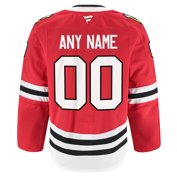 Men's Chicago Blackhawks Fanatics Red Home Authentic Pro Custom Jersey - Image 4