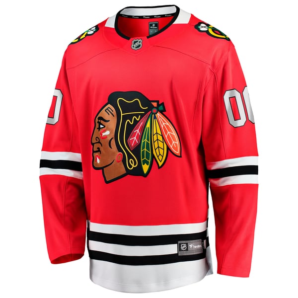 Men's Chicago Blackhawks Fanatics Red Home Breakaway Custom Jersey - Image 3