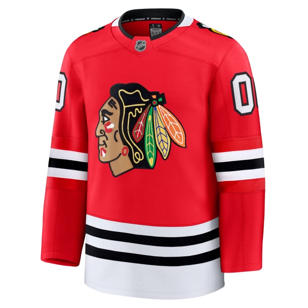 Men's Chicago Blackhawks Fanatics Red Home Premium Custom Jersey - Image 3