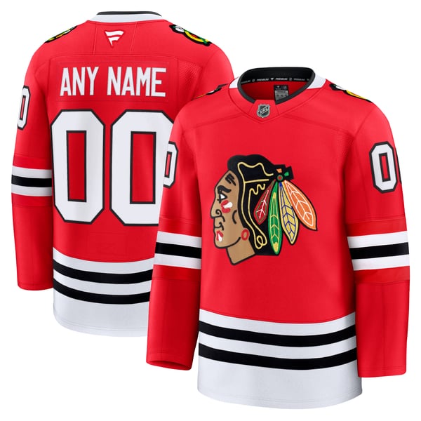 Men's Chicago Blackhawks Fanatics Red Home Premium Custom Jersey - Image 1