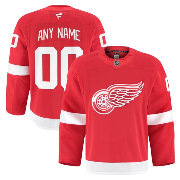 Men's Detroit Red Wings Fanatics Red Home Authentic Pro Custom Jersey - Image 1