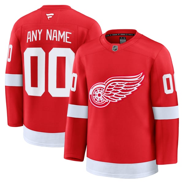 Men's Detroit Red Wings Fanatics Red Home Premium Custom Jersey - Image 2