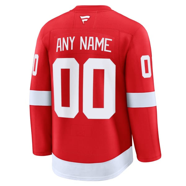 Men's Detroit Red Wings Fanatics Red Home Premium Custom Jersey - Image 4