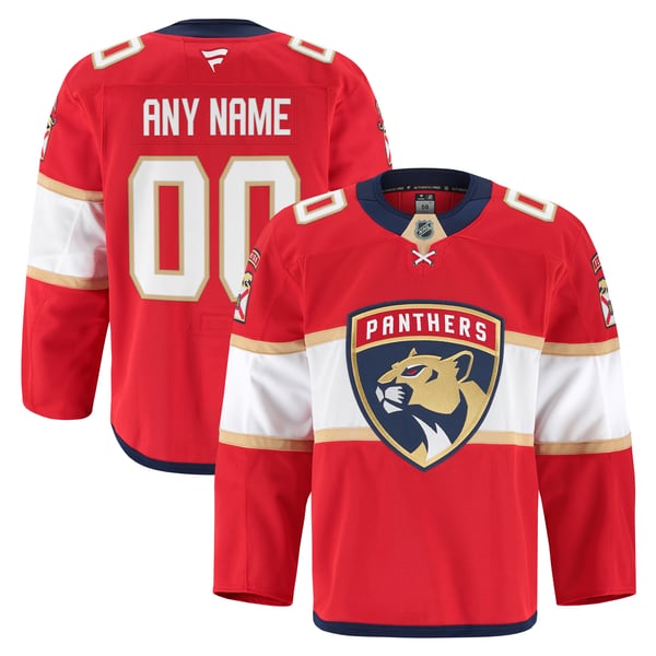 Men's Florida Panthers Fanatics Red Home Authentic Pro Custom Jersey - Image 1