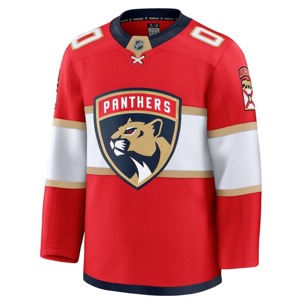 Men's Florida Panthers Fanatics Red Home Premium Custom Jersey - Image 3