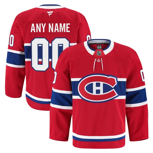Men's Montreal Canadiens Fanatics Red Home Authentic Pro Custom Jersey - Image 2