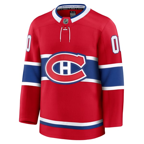 Men's Montreal Canadiens Fanatics Red Home Premium Custom Jersey - Image 3