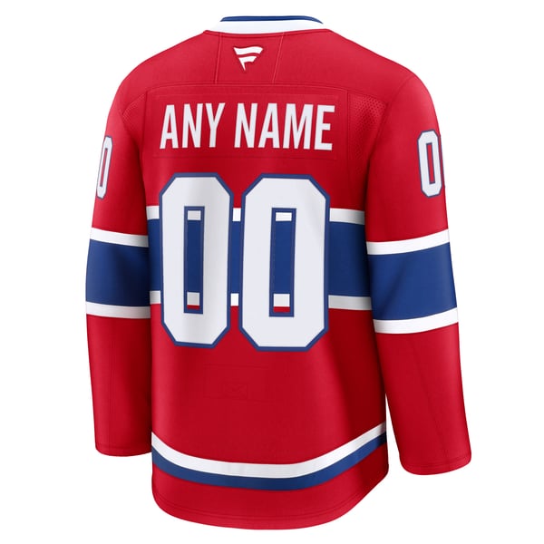 Men's Montreal Canadiens Fanatics Red Home Premium Custom Jersey - Image 4