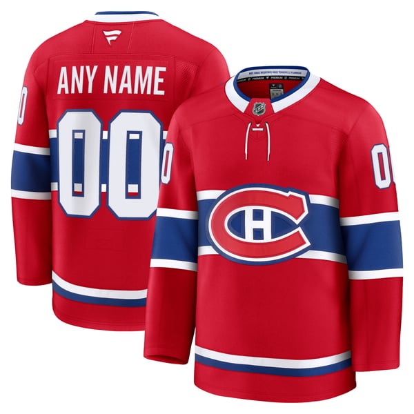 Men's Montreal Canadiens Fanatics Red Home Premium Custom Jersey - Image 1