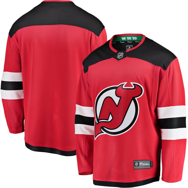 Men's New Jersey Devils Fanatics Red Breakaway Home Jersey - Image 1