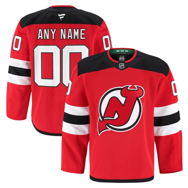 Men's New Jersey Devils Fanatics Red Home Authentic Pro Custom Jersey - Image 1