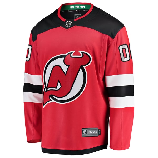 Men's New Jersey Devils Fanatics Red Home Breakaway Custom Jersey - Image 3