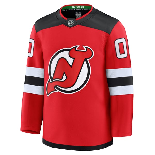 Men's New Jersey Devils Fanatics Red Home Premium Custom Jersey - Image 3