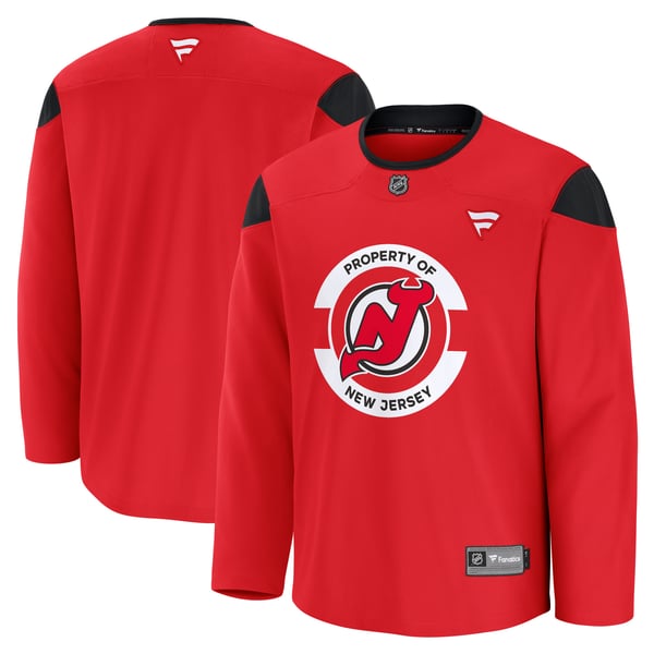 Men's New Jersey Devils Fanatics Red Practice Jersey - Image 2