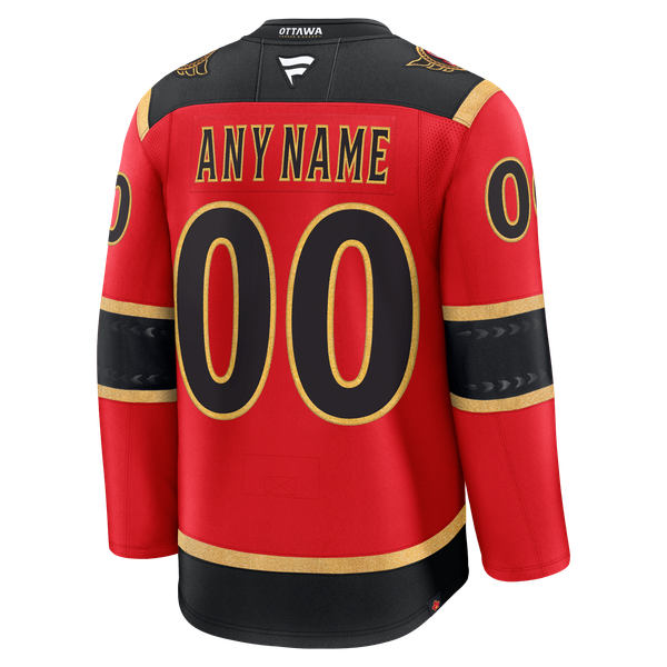 Men's Ottawa Senators  Fanatics Red Alternate Custom Premium Jersey - Image 4