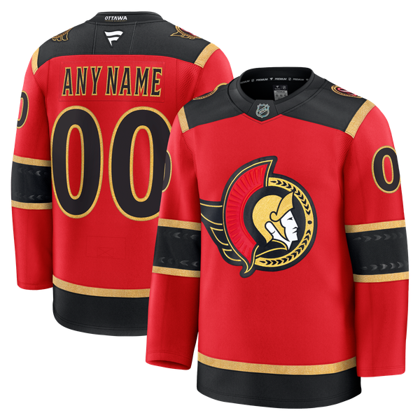Men's Ottawa Senators  Fanatics Red Alternate Custom Premium Jersey - Image 1