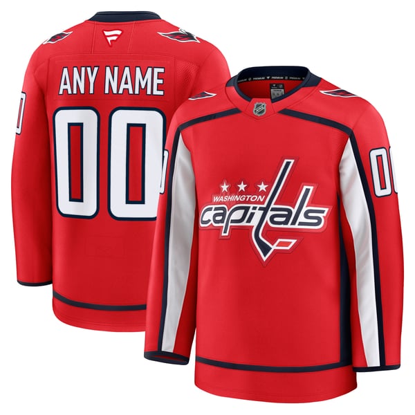 Men's Washington Capitals Fanatics Red Home Premium Custom Jersey - Image 1