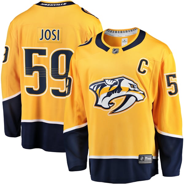 Men's Nashville Predators Roman Josi Fanatics Gold Home Breakaway Jersey - Image 2