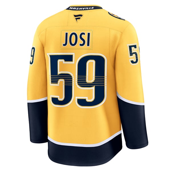 Men's Nashville Predators Roman Josi Fanatics Yellow Home Premium Jersey - Image 4