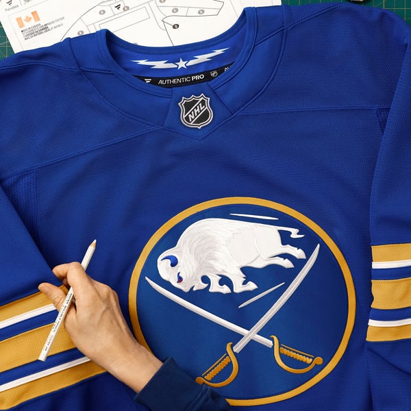 Men's Buffalo Sabres Fanatics Royal Home Authentic Pro Custom Jersey - Image 7