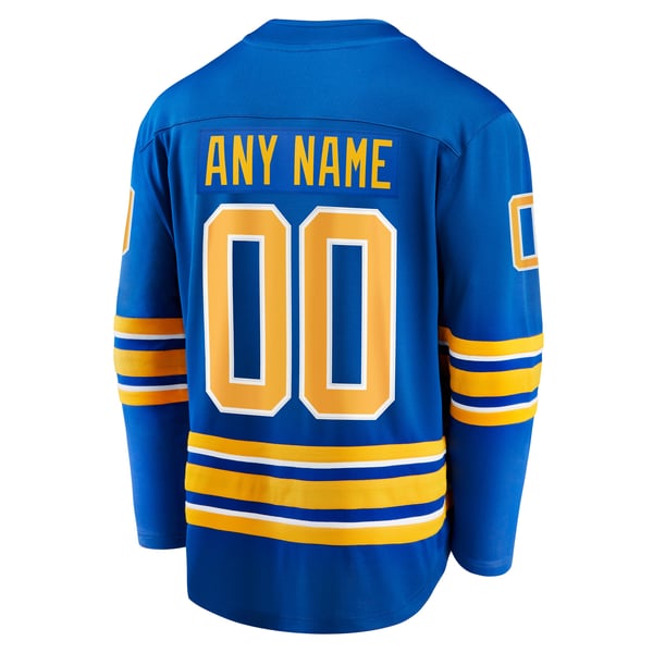 Men's Buffalo Sabres Fanatics Royal Home Breakaway Custom Jersey - Image 4