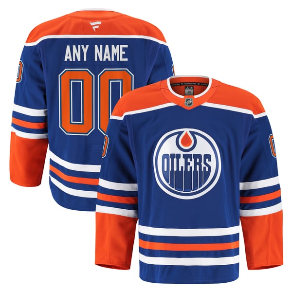 Men's Edmonton Oilers Fanatics Royal Home Authentic Pro Custom Jersey - Image 1