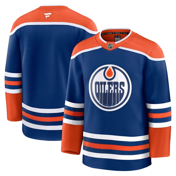 Men's Edmonton Oilers Fanatics Royal Home Premium Jersey - Image 2