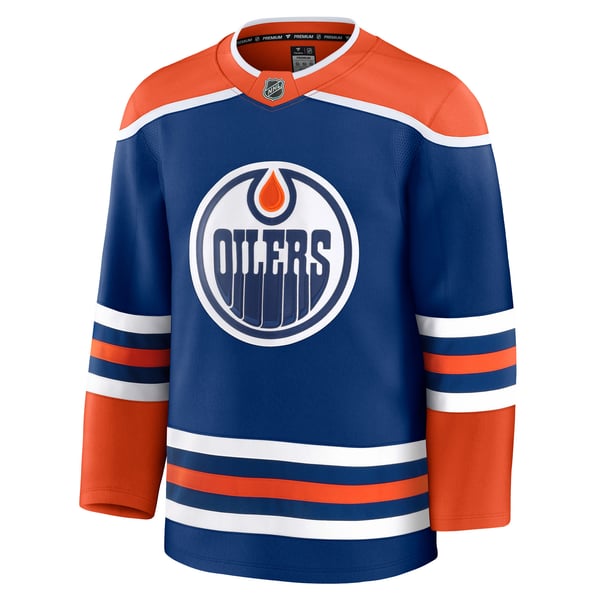 Men's Edmonton Oilers Fanatics Royal Home Premium Jersey - Image 3