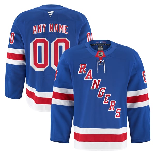 Men's New York Rangers Fanatics Royal Home Authentic Pro Custom Jersey - Image 2