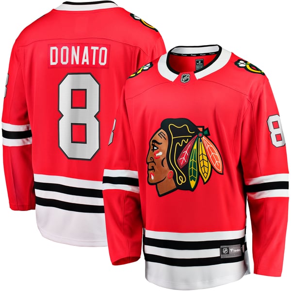 Men's Chicago Blackhawks Ryan Donato Fanatics Red Home Breakaway Jersey - Image 2