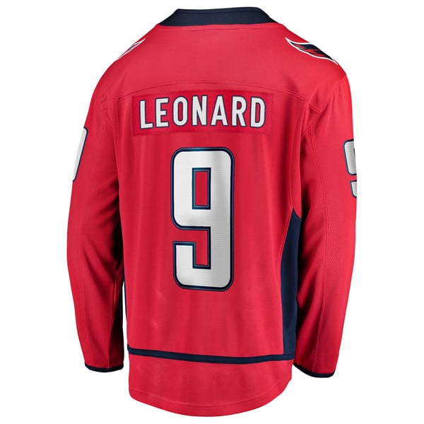 Men's Washington Capitals Ryan Leonard Fanatics Red Home Breakaway Jersey - Image 4