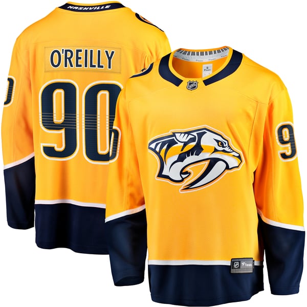 Men's Nashville Predators Ryan O'Reilly Fanatics Gold Home Breakaway Jersey - Image 1