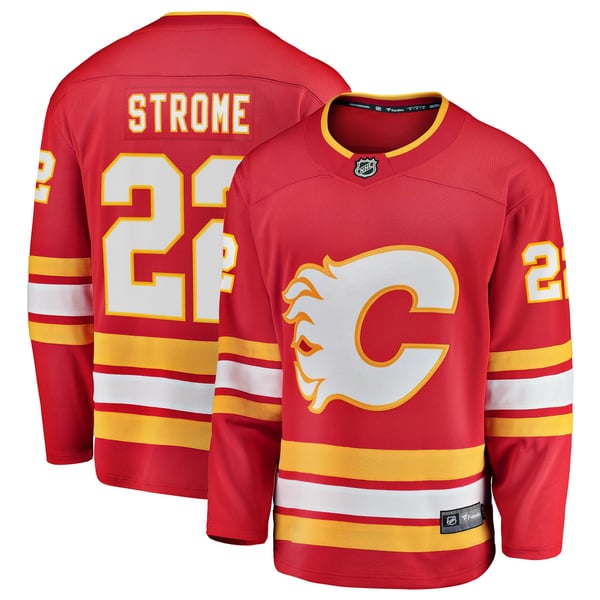 Men's Calgary Flames Ryan Strome Fanatics Red Home Breakaway Jersey - Image 2