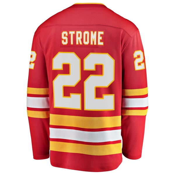 Men's Calgary Flames Ryan Strome Fanatics Red Home Breakaway Jersey - Image 4