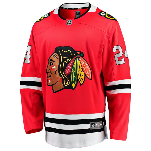 Men's Chicago Blackhawks Sam Lafferty Fanatics Red Home Breakaway Jersey - Image 3