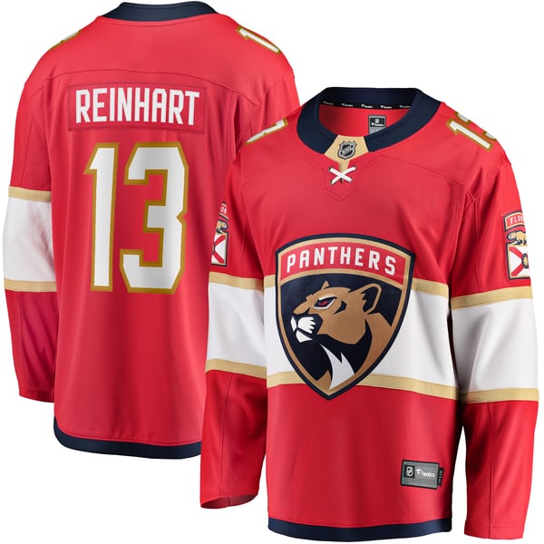 Men's Florida Panthers Sam Reinhart Fanatics Red Breakaway Player Jersey - Image 1